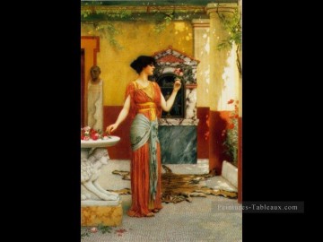  dame tableau - Le Bouquet 1899 néoclassique dame John William Godward